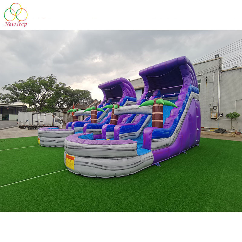 17 foot wet dry tropical plunge slide inflatable water slide