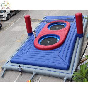 giant inflatable beach volleyball court bouncy volleyball field for sale