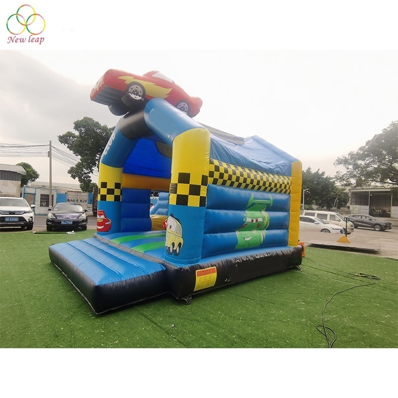 custom bouncy castle combo inflatable racing car bouncer with slide