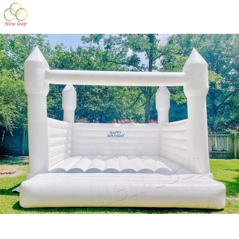 4x4m commercial grade balloon wedding white bounce house wedding decoration jumping castle white bouncer factory