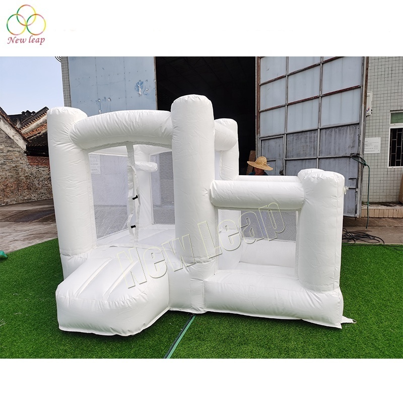 Pure White Mini  White Wedding Bounce Castle with Ball Pit Inflatable White Jumping Castle Ball Pool for kids