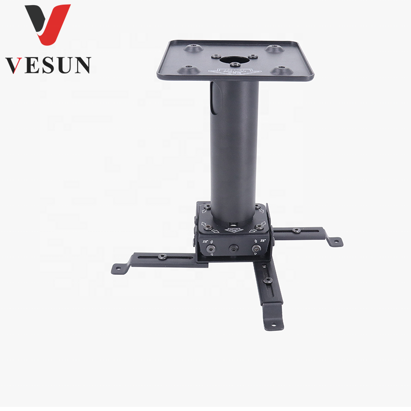 Factory Universal Retractable Projector Bracket Extendable Adjustable Aluminum Alloy and Steel Iron Wall or Ceiling Mounting Kit