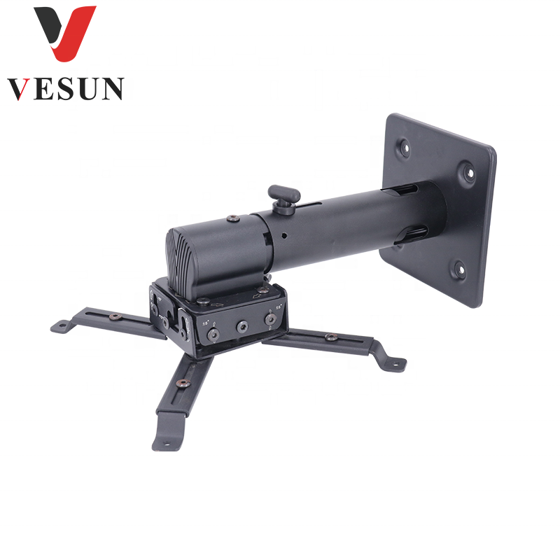 Factory Universal Retractable Projector Bracket Extendable Adjustable Aluminum Alloy and Steel Iron Wall or Ceiling Mounting Kit