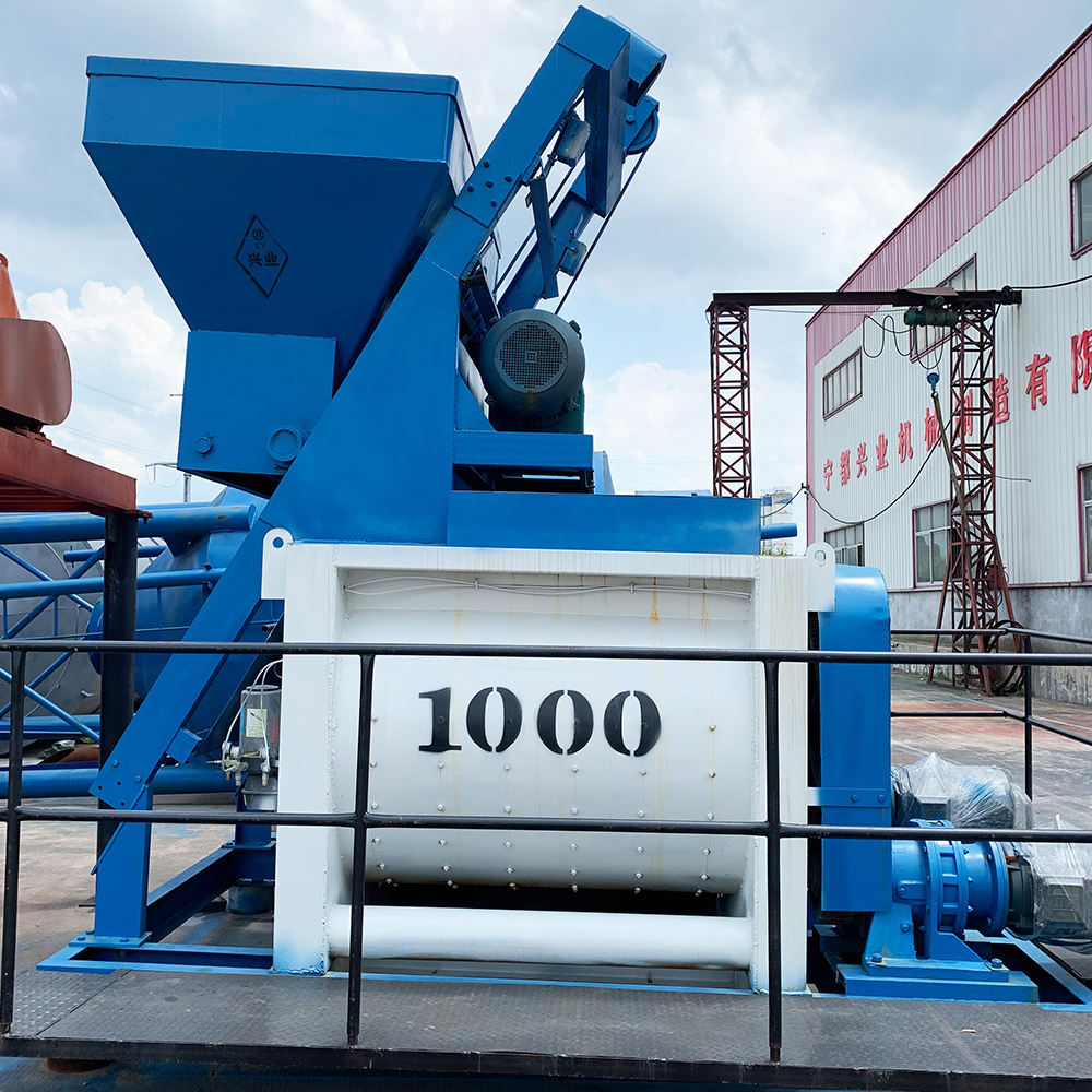 JS1500 Forced Double Shaft Cement Mixing Plant Host Concrete Mixer Host Machine for Building Site