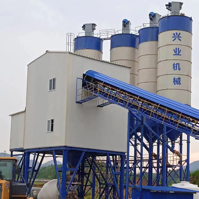 90 m3/h Twin Shafts Mixer Automatic Control System Cement Silo Batching Machine Concrete Batching Plant for Sale