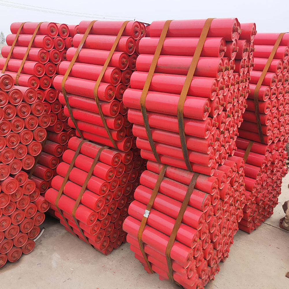 High Quality Quarry Gravity Conveyor Belt Concrete Rollers Idler Conveyor Roller Parts For Cement Plant