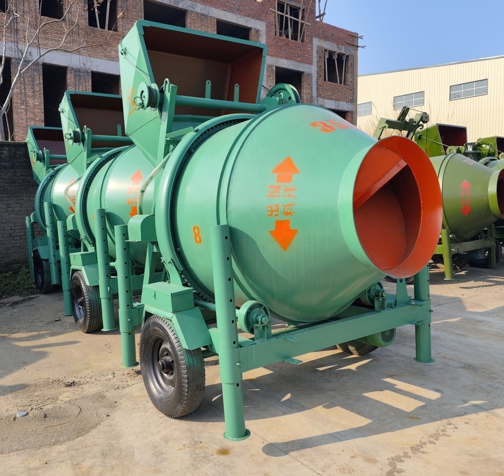 Portable JZC350 Cement Mixer Mobile Cement Mix Machine Drum Concrete mixer