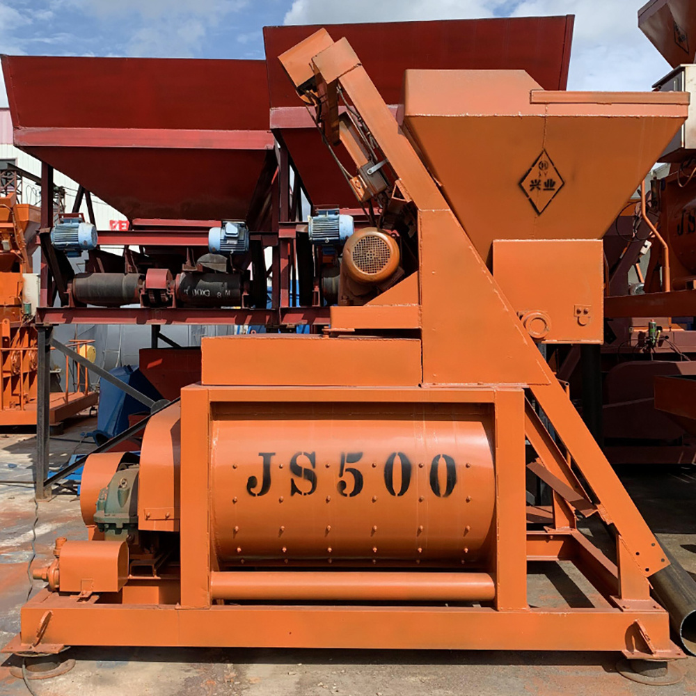 JS1500 Forced Double Shaft Cement Mixing Plant Host Concrete Mixer Host Machine for Building Site