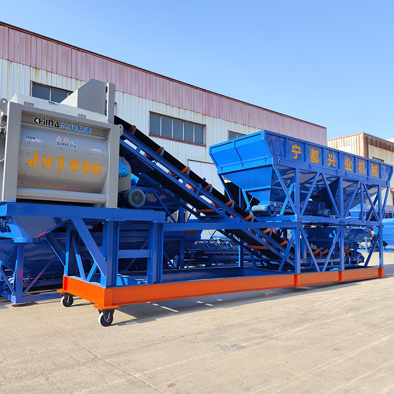 60m3 Portable Automatic Control Ready Mix Plant  Mobile Concrete Batching Plant Price for Sale