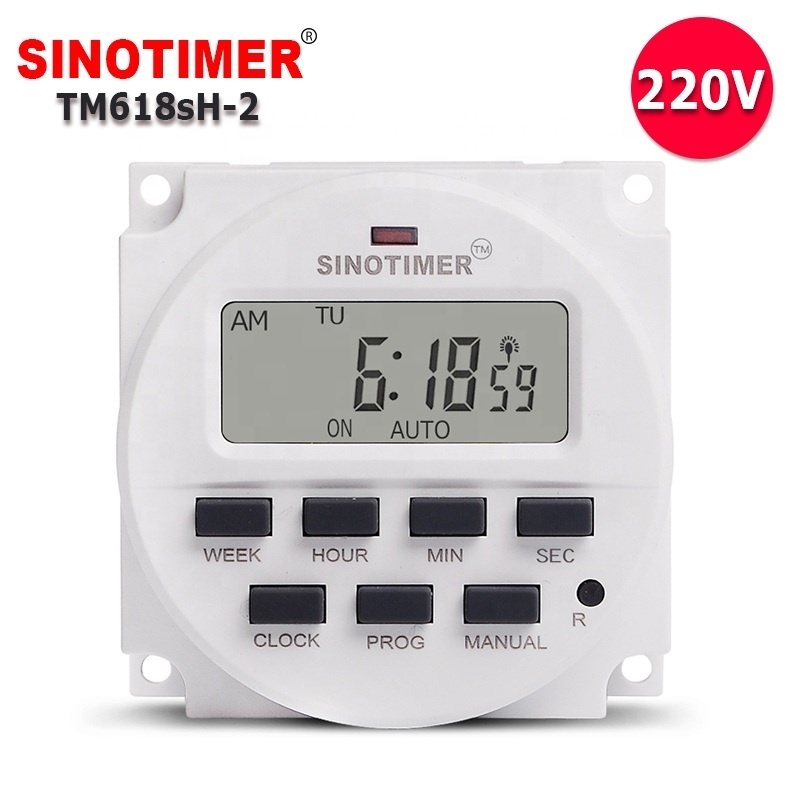 1 Second Interval 220V Power Supply 7 Days Weekly Programmable Digital Electronic Lighting Daily Timer Switch