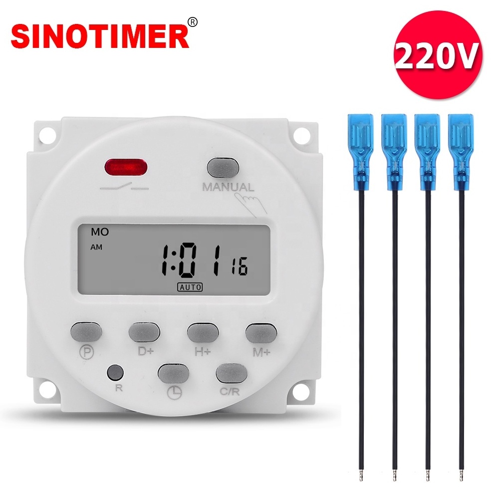 CN101A 220V AC Digital 7 Days Weekly Programmable Timer Switch CN101 Electronic Lighting Daily Time Relay Programmer