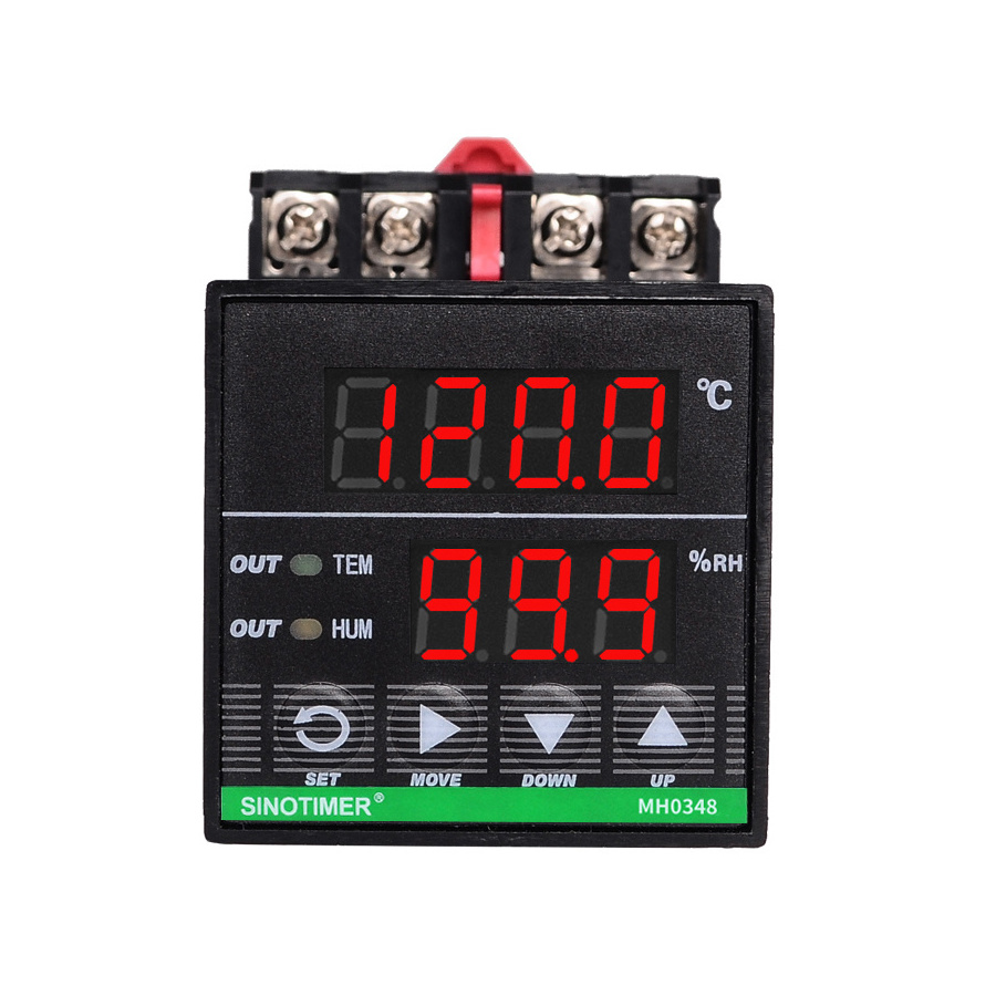 DIN Rail Digital Humidity Controller with 3M Listed Cables and Combined Humidity and Temperature Sensor