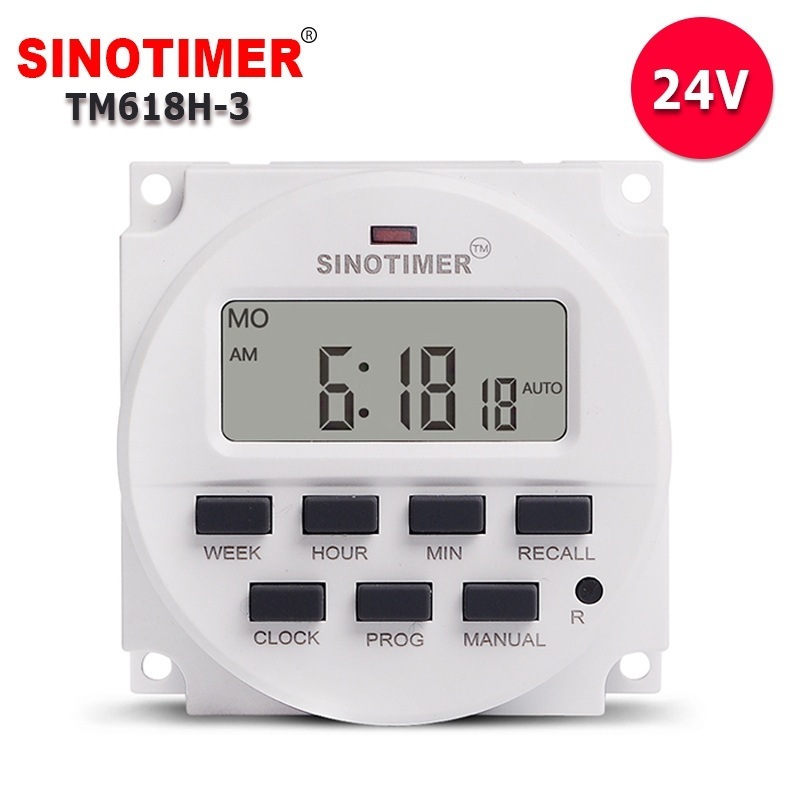 7 Days Daily Programmable Digital Electronic DC 24V Automatic Gate Timer Switch