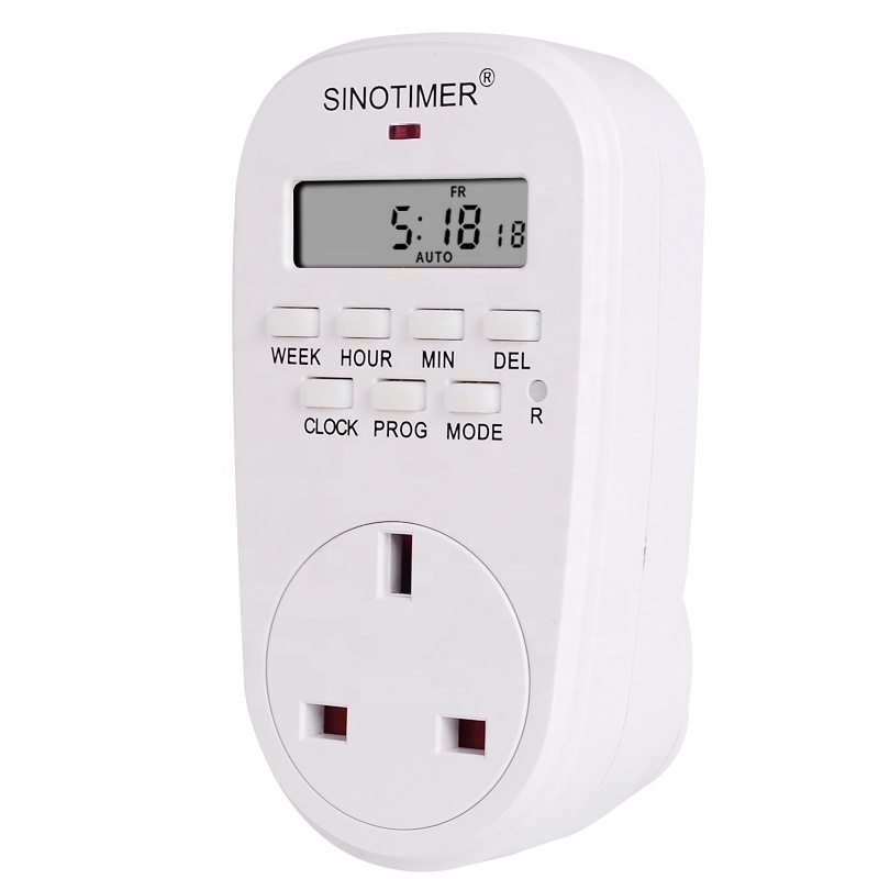 UK Plug Outlet Electric Digital Socket with Timer Socket Timer Plug 220V Time Control 7 Days Programmable Timer Switch Countdown