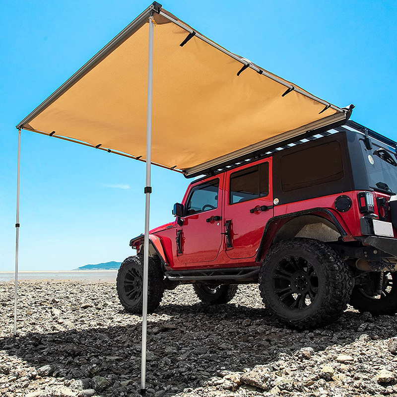 600D Oxford SUV Top Roof Tent Flat Waterproof Travelling Outdoor Camping Retractable Car Roof Side Awning For Sun Shelter