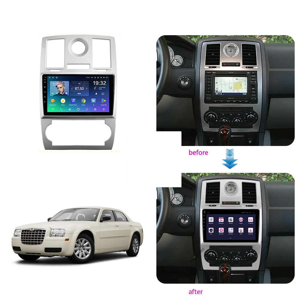 Android Universal To Dashboard Car Dvd Player Frame Car Radio Stereo Player With Gps Car Panel For Chrysler 2004-2007 300C