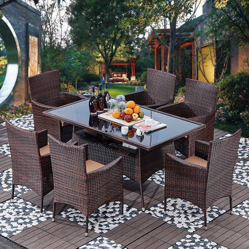 XY Best Rattan Dining Set - Handmade Outdoor Garden Furniture