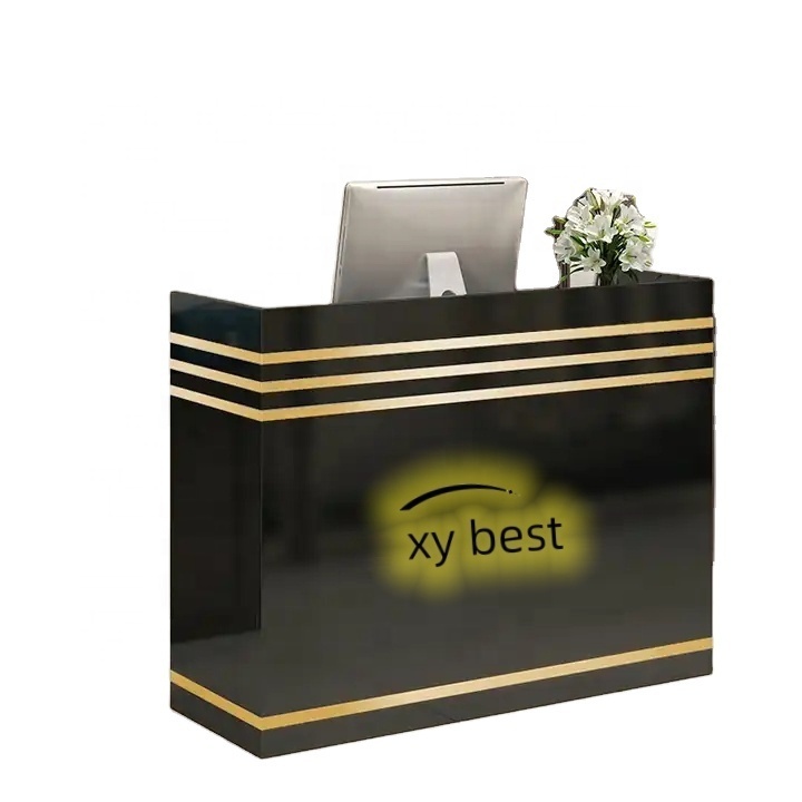 XY Best Small Wood Front Reception Desks with Custom Logo -  Checkout Counter Commercial Furniture