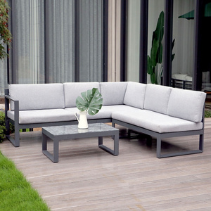 XY Best 4 Piece modern  Outdoor chair Armless Aluminum Sofa Set - Hot Selling Garden Furniture