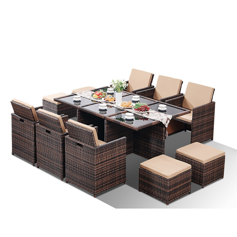 XY Best Rattan Dining Set - Handmade Outdoor Garden Furniture