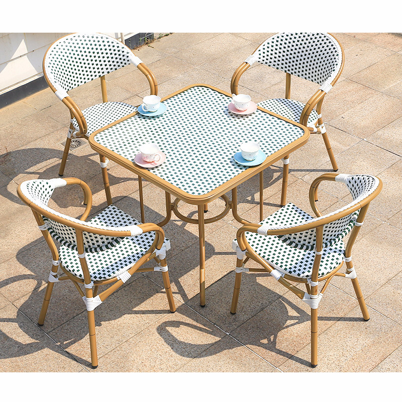 XY Best Outdoor Furniture China Rattan French Bistro Chairs And Table Garden Sets Bamboo Patio Bistro Set Outdoor Furniture