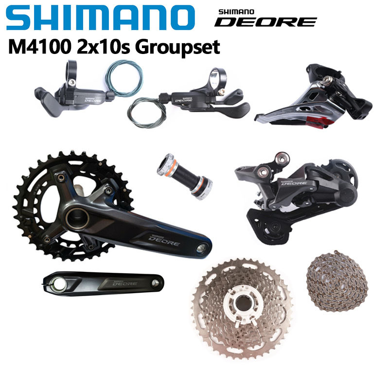 Shimano M4100 2x10s MTB Grouspet 170MM/175MM 36-26T Crank M4100 M5100 Shifter 10Speed HG54 Chain BB52 Bicycle Set