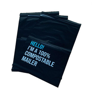 Black biodegradable compostable shipping courier poly mailer bags