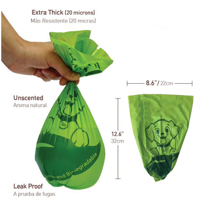 earth friendly  dog poop bags  hot selling doggy bags 100% biodegradable high quality dog waste bags