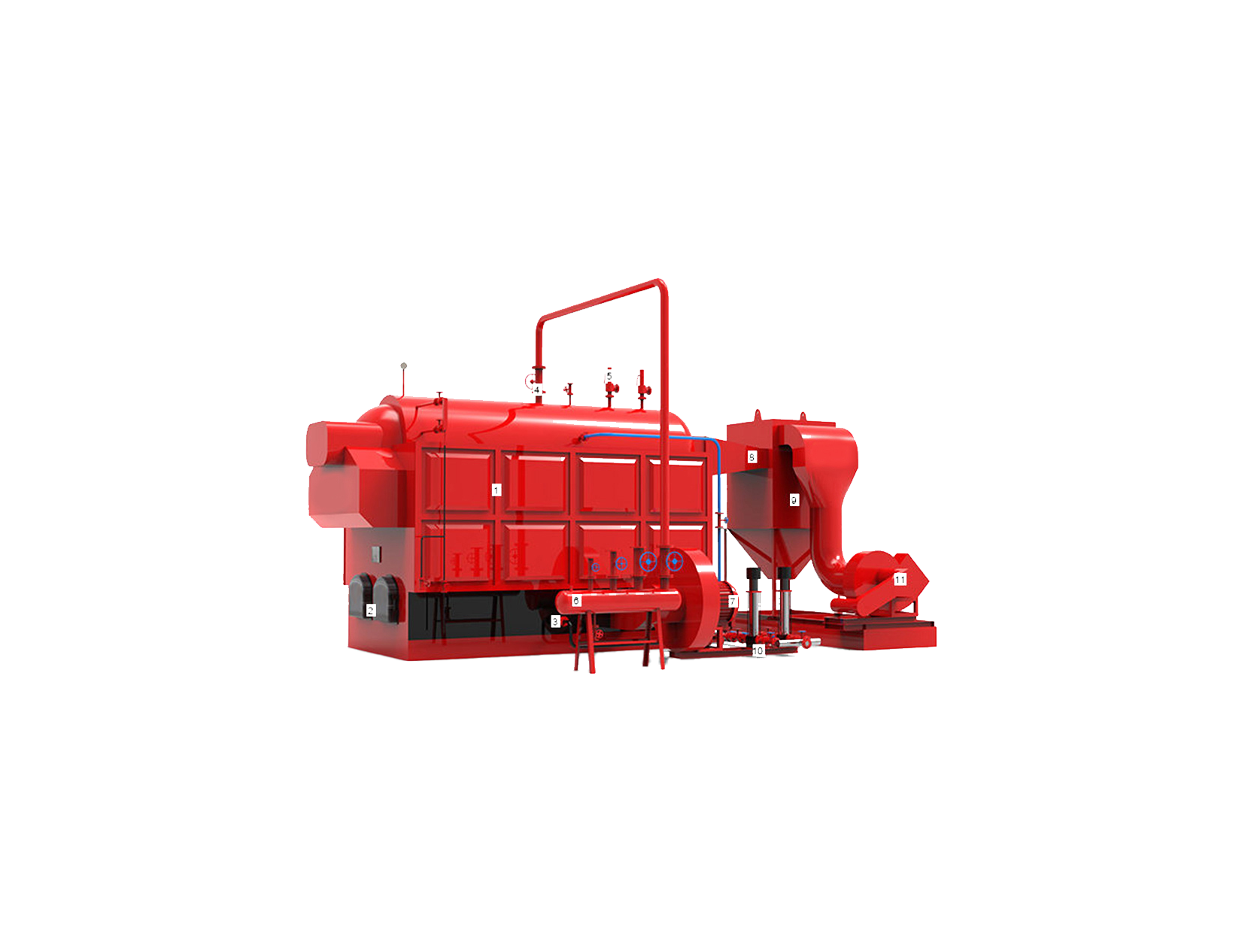 LXY DZH biomass hot water boiler serves boiler equipment for food processing, slaughtering and feed industries