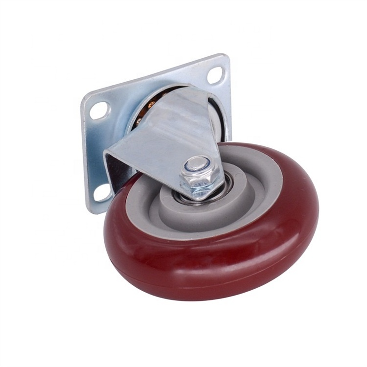 4 Inch PU/PVC Double Ball Bearing Swivel Caster wheel