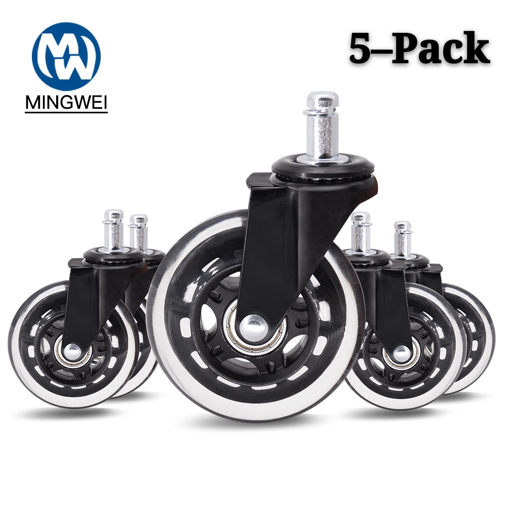 Rollerblade Office Chair Caster Wheels (Set of 5) Protect All Floors Heavy Duty Rollerblade Caster