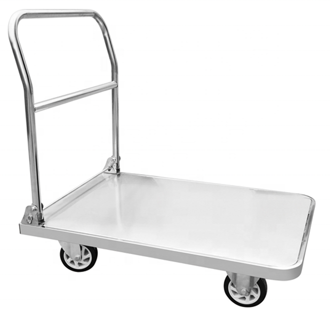 Market cart Hand cart foldable stainless steel Platform Trolley