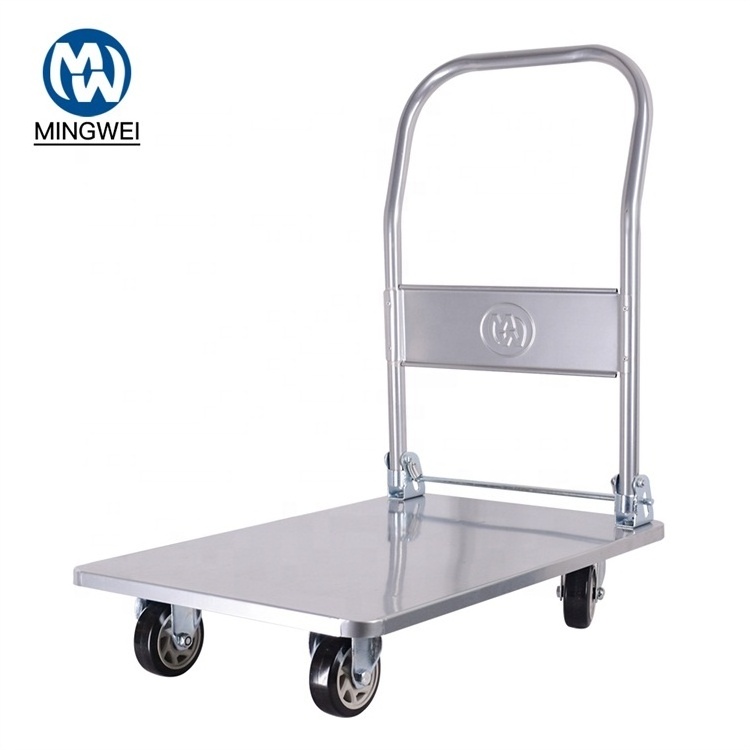 Market cart Hand cart foldable stainless steel Platform Trolley