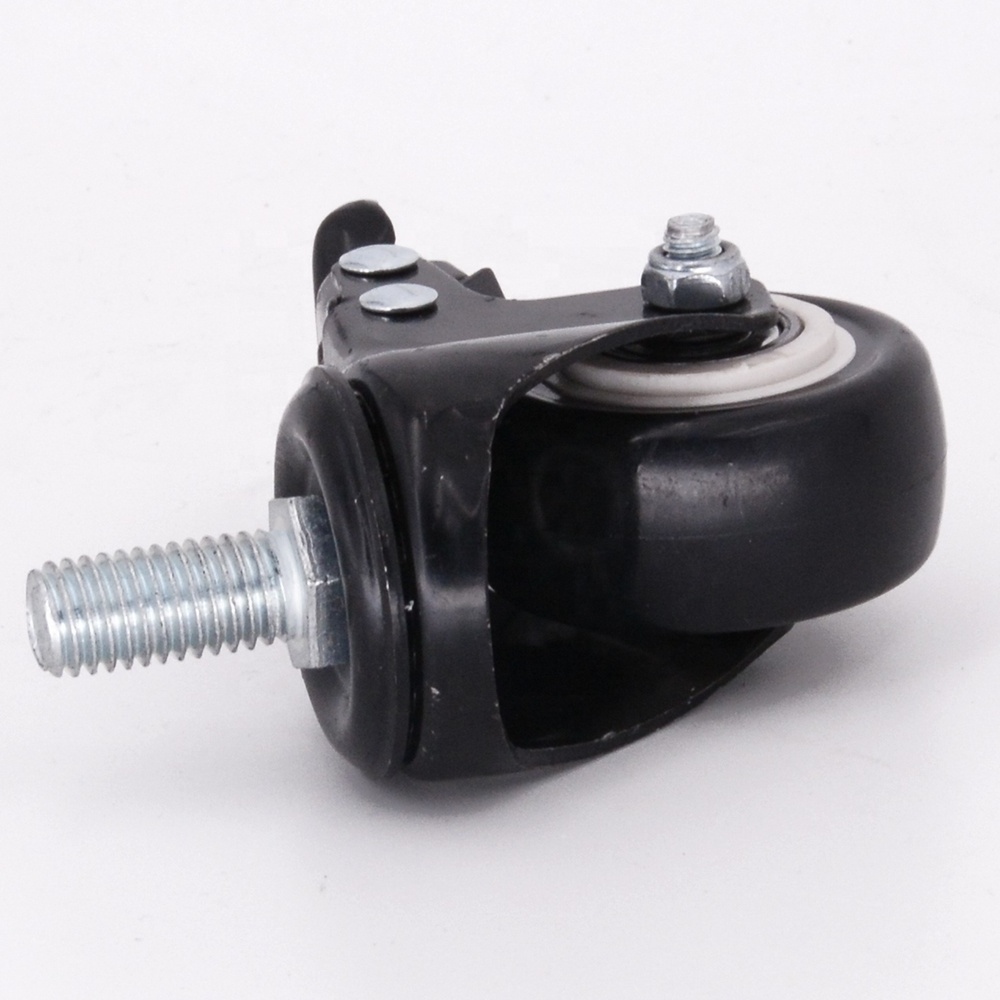 2 inch Small Furniture Threaded Stem Caster Wheel With Brake