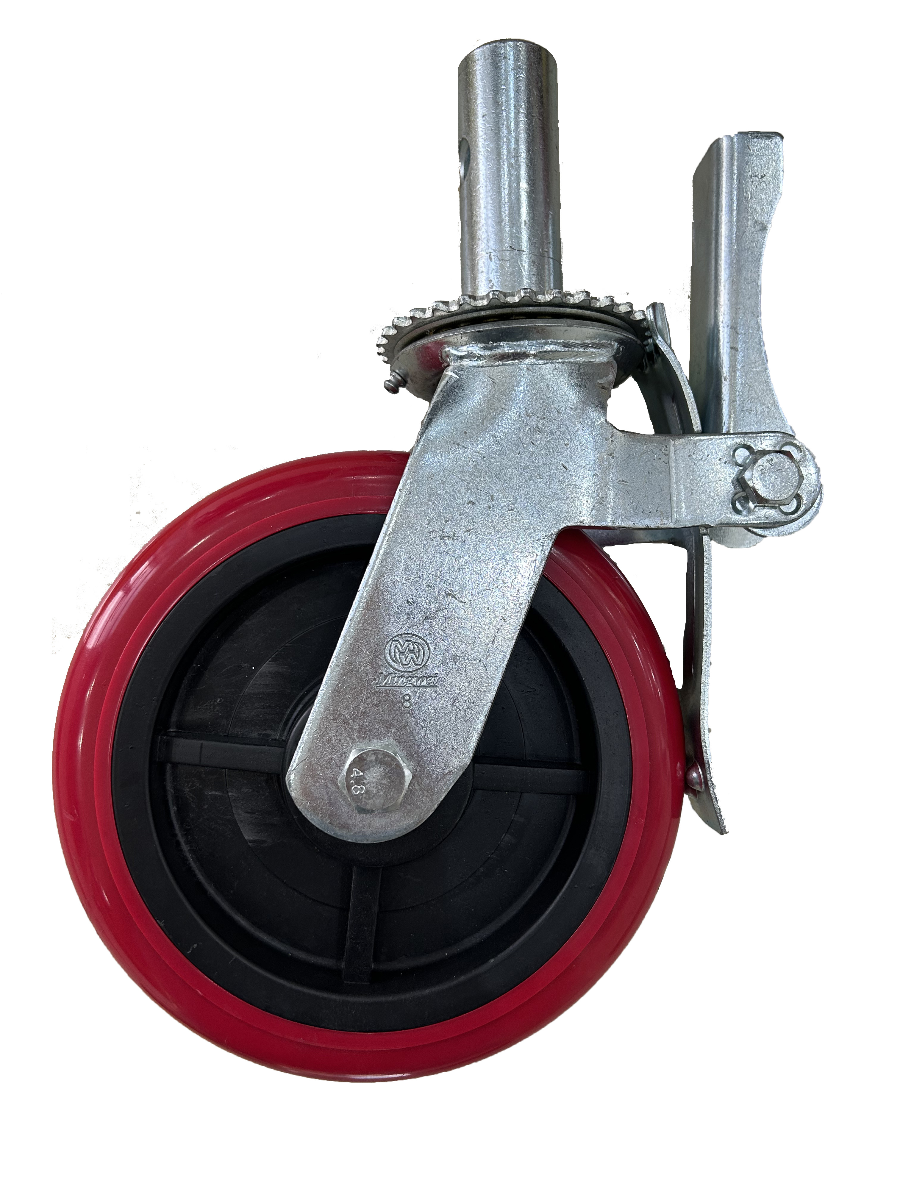 Industrial Heavy Duty Scaffolding Caster Wheels with Brake 6 Inch/8 Inch Rubber Wheels for Scaffolding Use