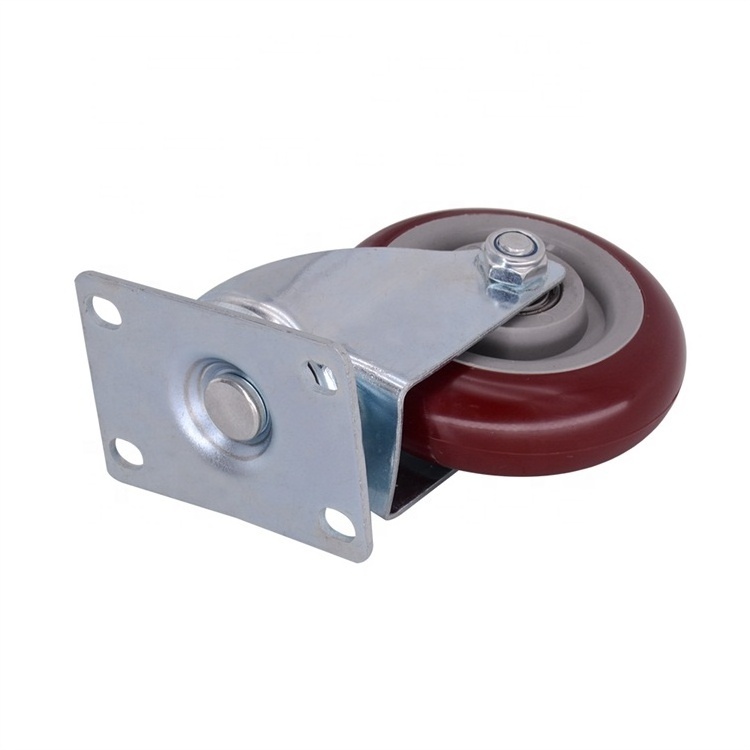 4 Inch PU/PVC Double Ball Bearing Swivel Caster wheel