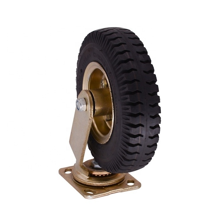 High Quality 8 Inch Industrial Heavy Duty Rubber Tire  ChengShin Pneumatic Swivel Caster Wheel