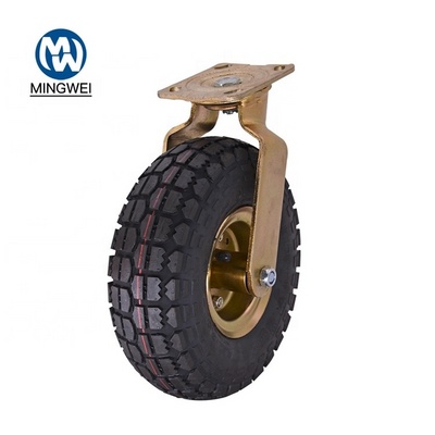 High Quality 8 Inch Industrial Heavy Duty Rubber Tire  ChengShin Pneumatic Swivel Caster Wheel