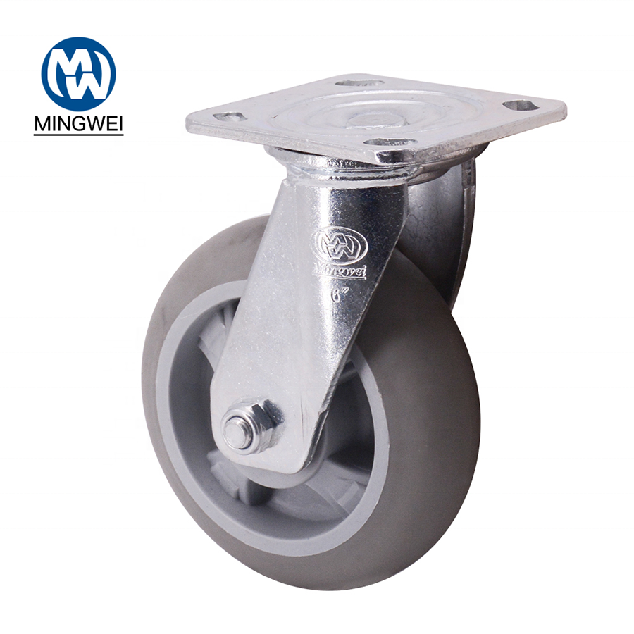 Swivel 6  Inch Industrial Caster Heavy Duty Hand Truck TPR  Caster Trolley Wheel Caster