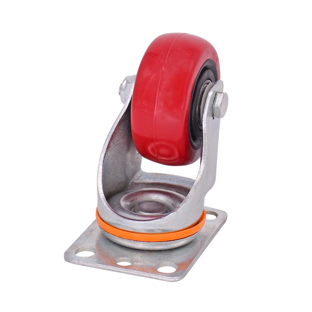 Medium Duty 3  Inch  Swivel Caster double ball bearing  Industrial PVC Wheel Caster