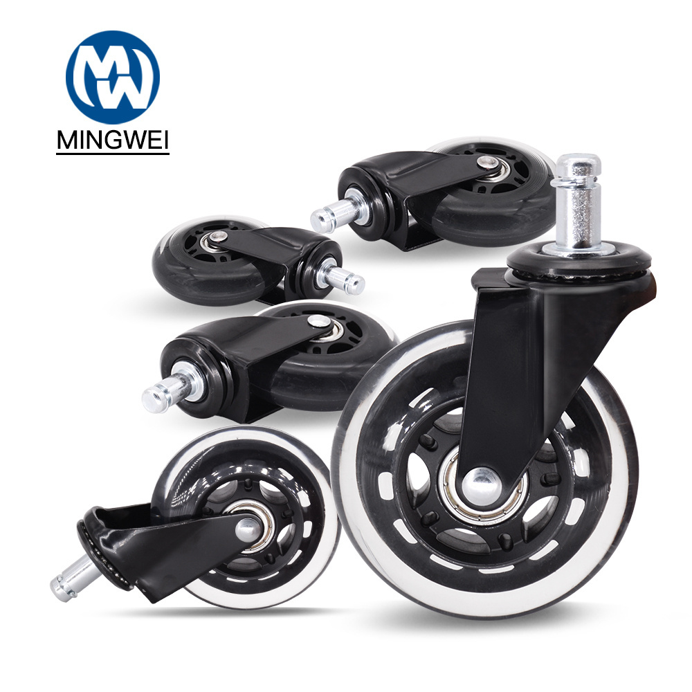 Office Chair Caster Wheels Replacement Best Black 3 Inch Chair Wheels