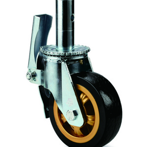 Industrial Heavy Duty Scaffolding Caster Wheels with Brake 6 Inch/8 Inch Rubber Wheels for Scaffolding Use