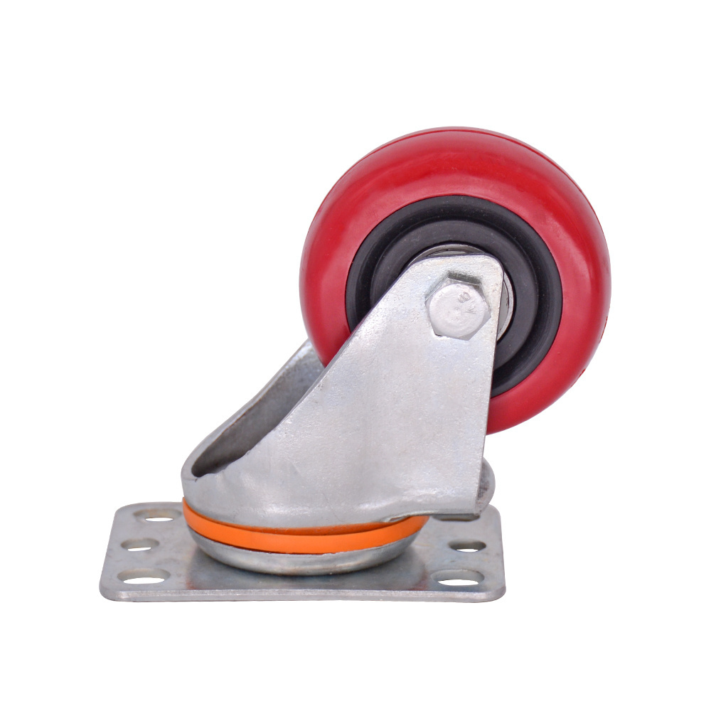 Medium Duty 3  Inch  Swivel Caster double ball bearing  Industrial PVC Wheel Caster