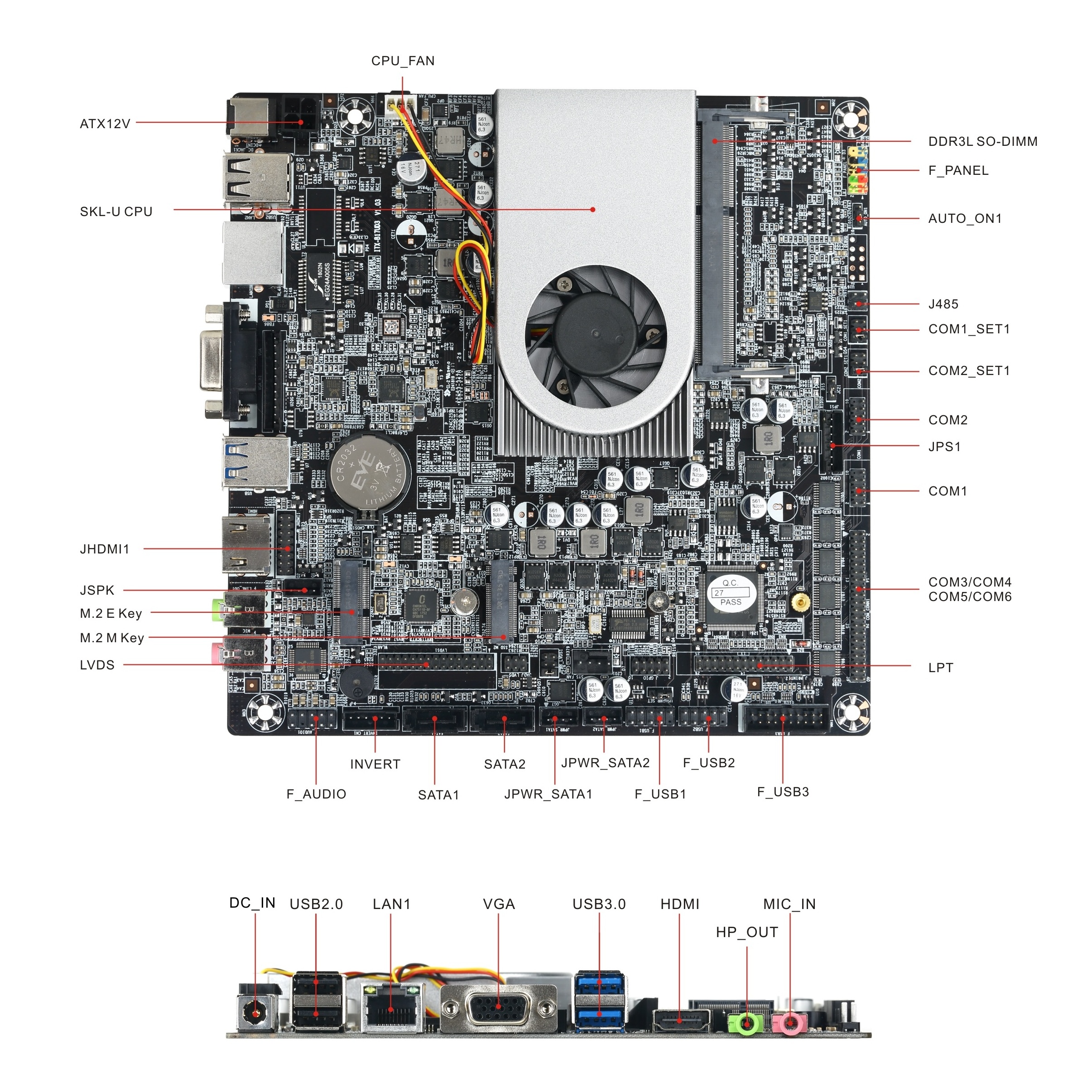 Manufacturer Wholesale android motherboards car ddr3 Msata ssd intel core 6th 7th i5 cpu mobile phone motherboard