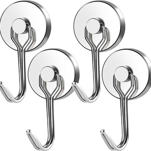 XINYUAN Heavy Duty Magnetic Hooks Strong Neodymium Magnet Hook for Hanging Perfect for Refrigerator and Other Magnetic Surfaces