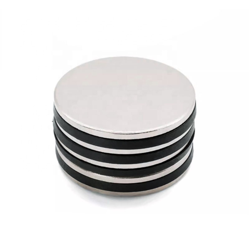 Direct selling N52 Powerful Strong Magnetic Adhesive Thin silver Round Flat Disc Neodymium Fridgerator Magnet