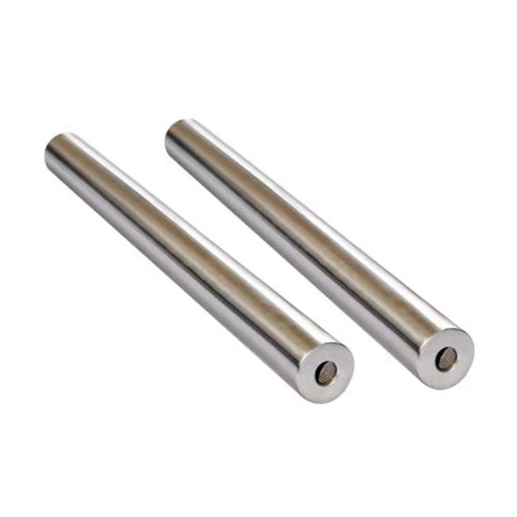 Custom 10000gausss 12000gauss 13000 gauss magnetic Rods Bar D25*400  Materials stainless steel Magnetic Bar with Screw Hole M8