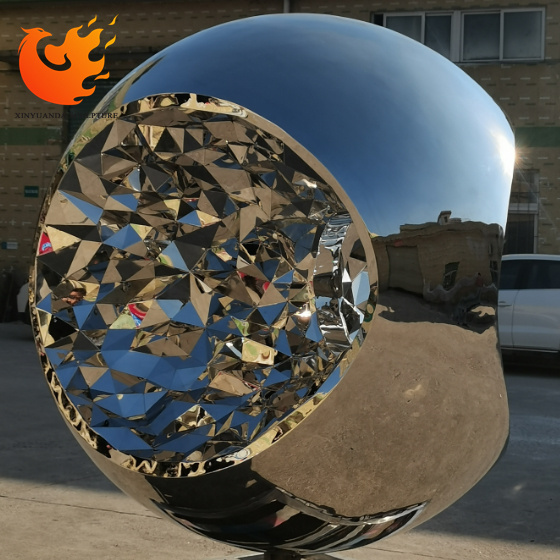 Factory Custom High Quality Creative Art Statue Stainless steel Ball Sculpture for Decoration