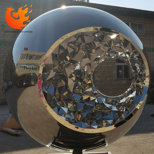 Factory Custom High Quality Creative Art Statue Stainless steel Ball Sculpture for Decoration