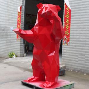 Custom High Quality Resin Animal Statue Fiberglass Bear Sculpture for Sale